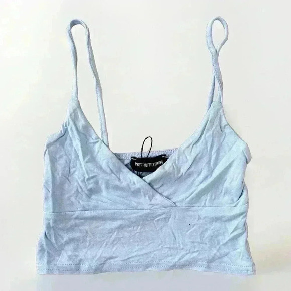 PrettyLittleThing Tops - Pretty little thing blue bralet size 0 Basic Pastel Blue Jersey Bralet